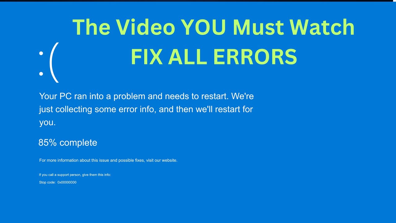 Fix windows 11/10 startup , Bluescreen of death Problems