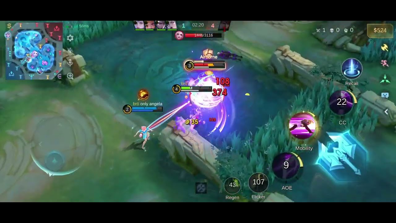 Chou full gameplay🔥 full damage☠️ #mobilelegends 