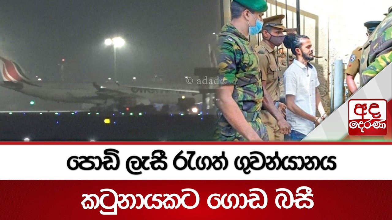 පොඩි ලැසී රැගත් ගුවන්යානය කටුනායකට ගොඩ බසී | Ada Derana