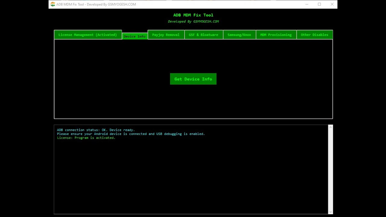 Adb MDM Fix Tool with License Activator | Unlock KG_MDM_PayJoy | #mdm #payjoy #mdmfixtool