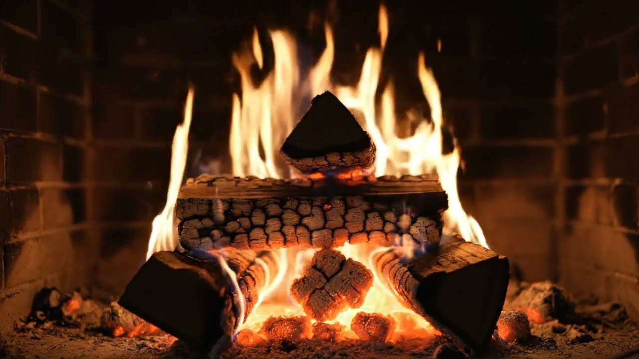 Cozy Fireplace 🔥 1 Hour Relaxing Fire Sounds | 4K Calm Ambience