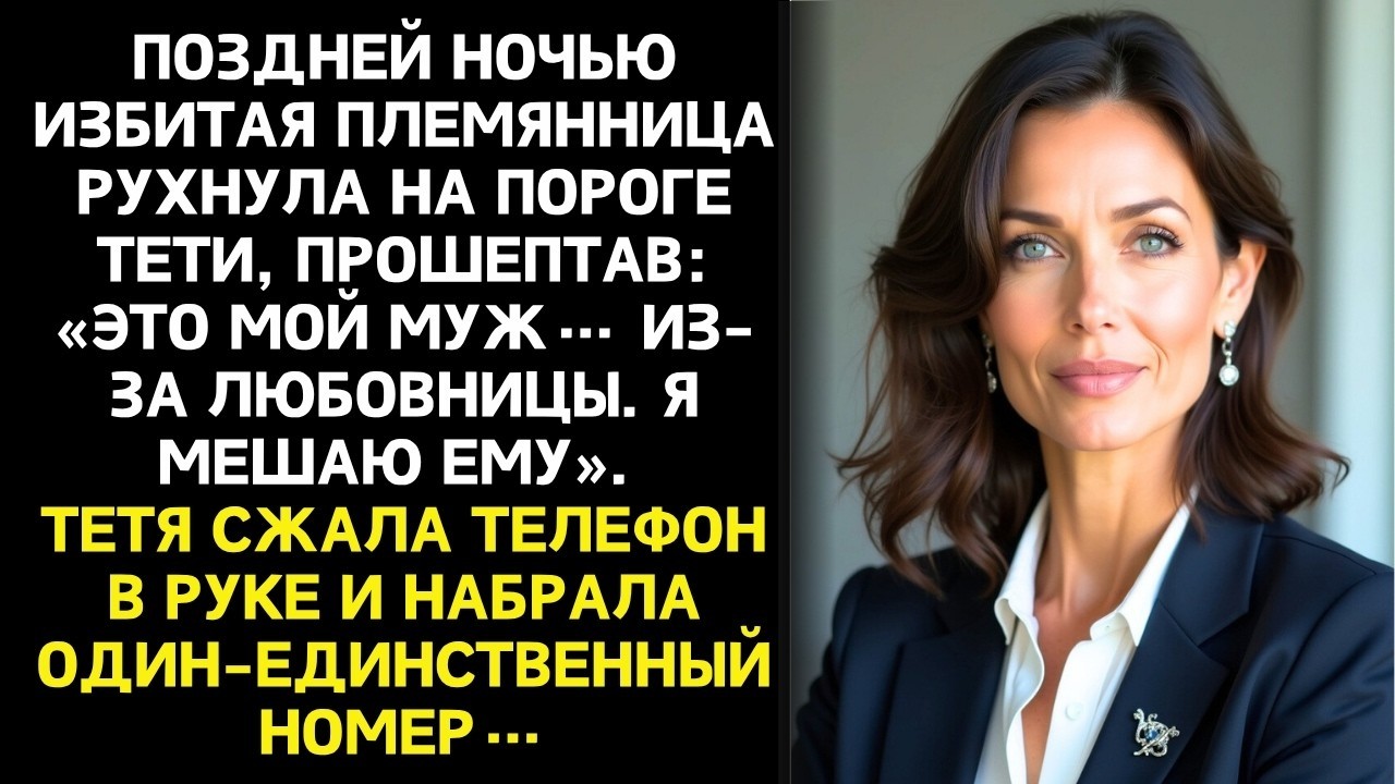 Поздней ночью избитая племянница рухнула на пороге дома тети, прошептав лишь одно имя…