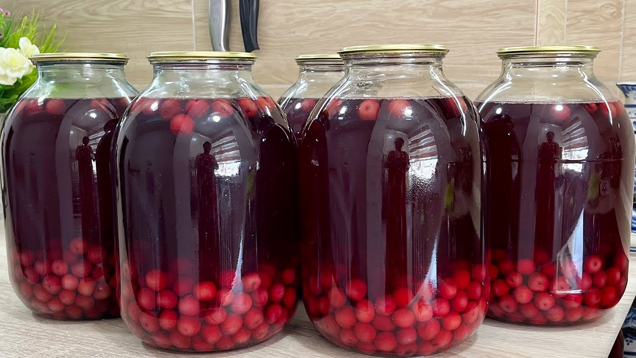 Cherry Compote for Winter | Easy 3-Ingredient Recipe. Only Natural Ingredients - No Preservatives