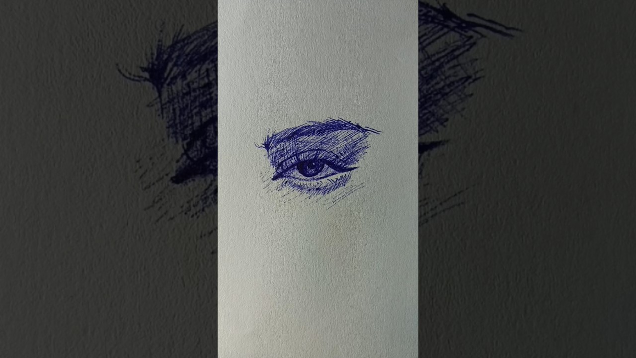 How to draw eyes with using pen ✨ #shorts #art #eyedrawing  #eyesdrawusingwithpen