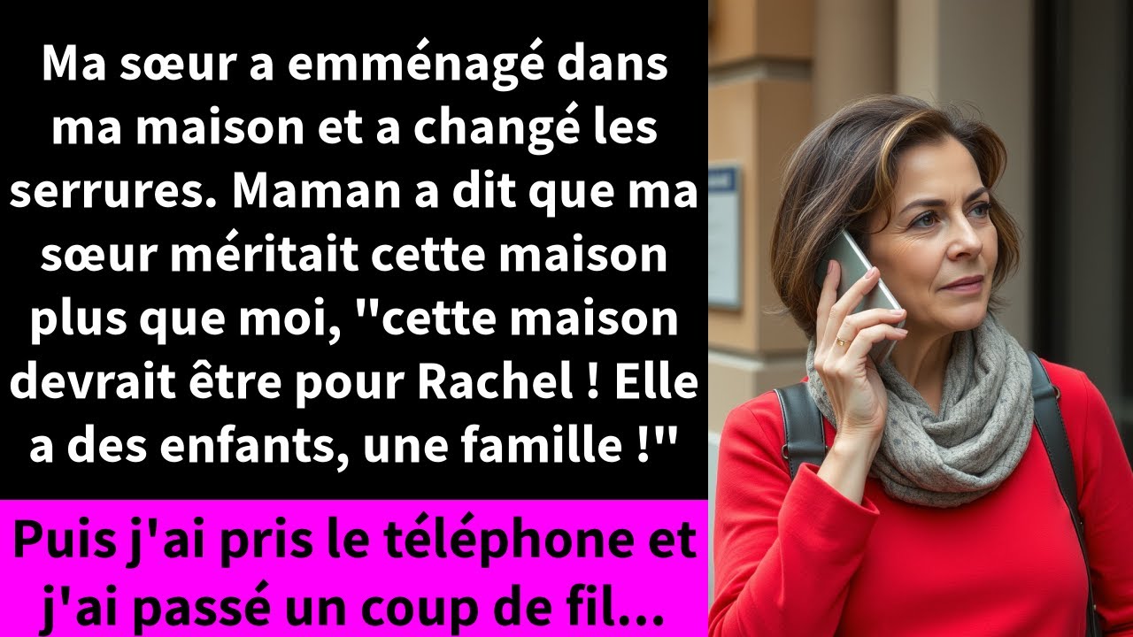 Ma sœur a emménagé dans ma maison et a changé les serrures.