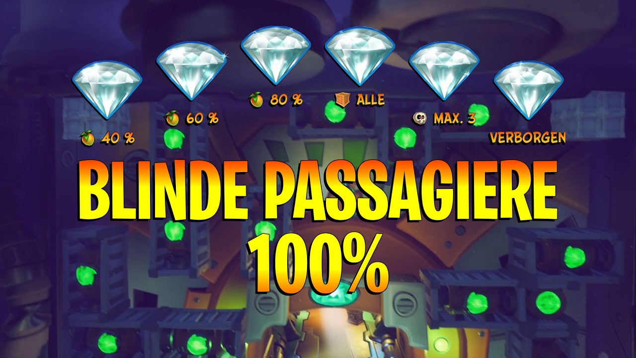 Crash Bandicoot 4 - Blinde Passagiere 100% - Alle Kisten und Edelsteine