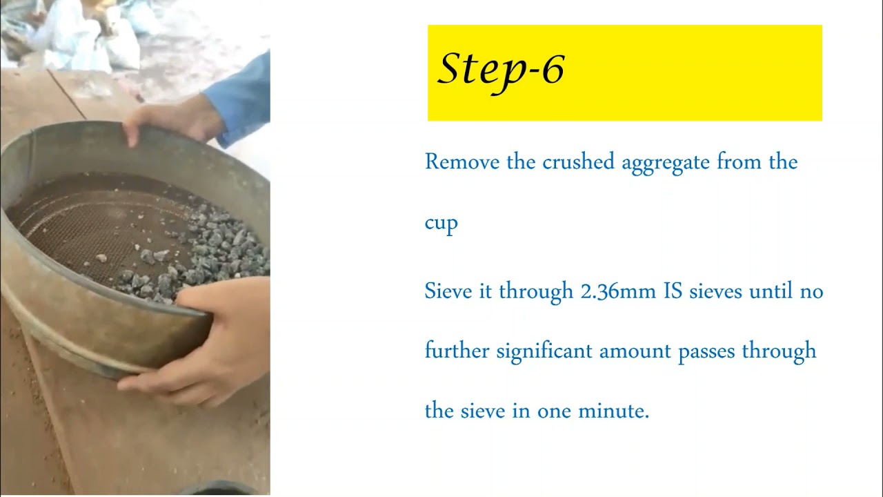 Aggregate impact value test