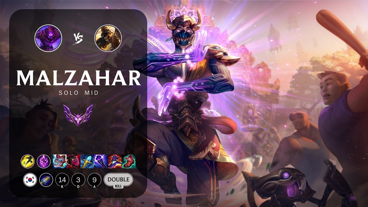 Malzahar Mid vs Akshan - KR Master Patch 14.1