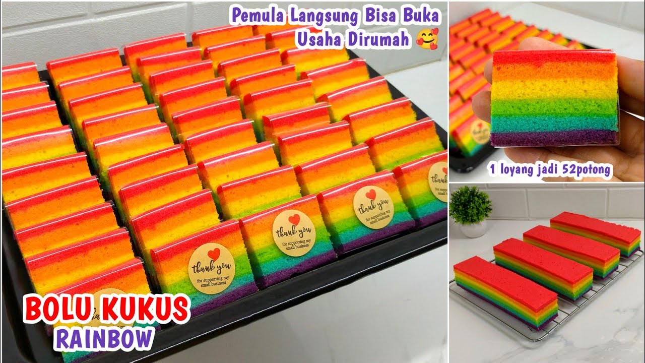 LANGSUNG LUDES DALAM SEKEJAP😍ISIAN SNACK BOX TERLARIS karena semua orang suka_BOLU RAINBOW KUKUS