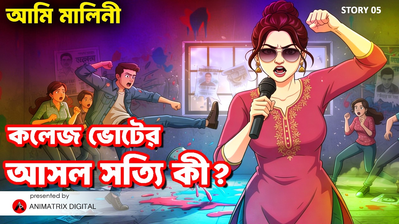 অন্যায়ের বিরুদ্ধে মালিনীর প্রথম লড়াই! | আমি মালিনী: পর্ব ০৫ | College Election | Animatrix Digital