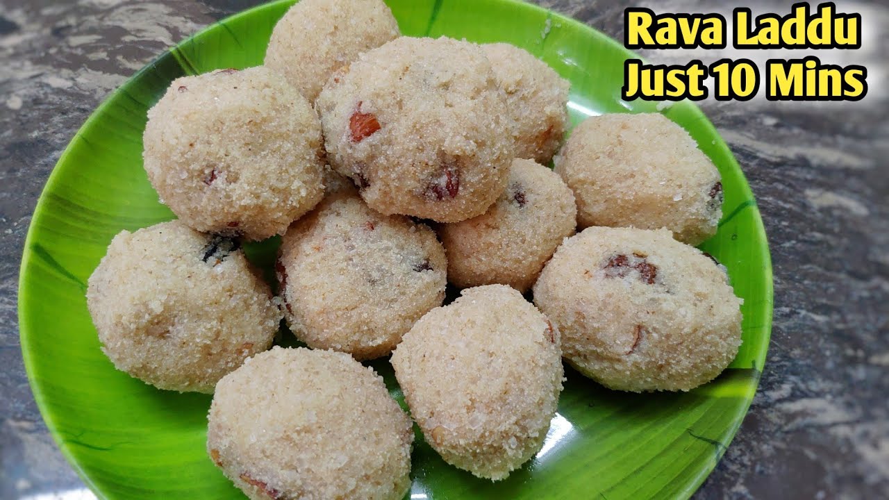 ಕೇವಲ 10 ನಿಮಿಷದಲ್ಲಿ ಪಾಕ ಇಲ್ಲದೆ ರವೆ ಉಂಡೆ ಮಾಡಿ! | Rava Laddu in Just 10 mins | Rava Ladoo - Rave Unde
