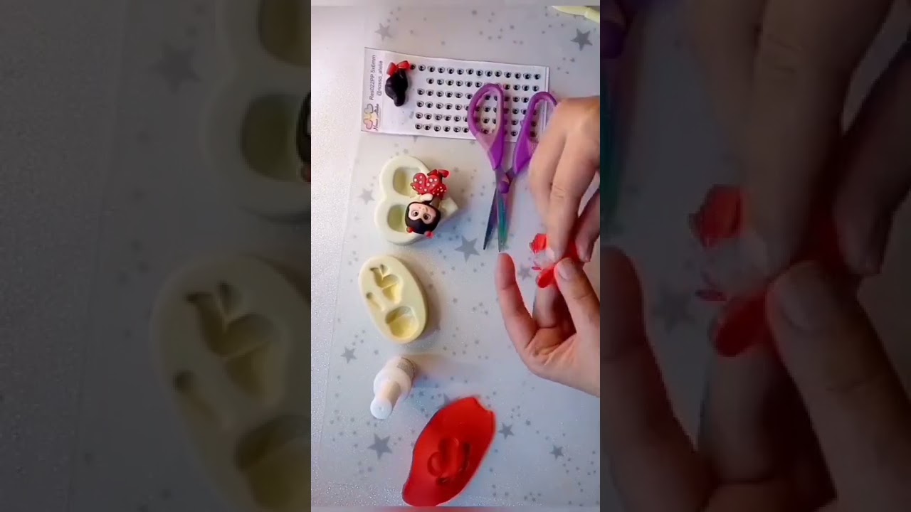 Passo a passo joaninha com moldes Amor de Biscuit. Um aplique lindo f&aacute;cil e pr&aacute;tico para fazer.