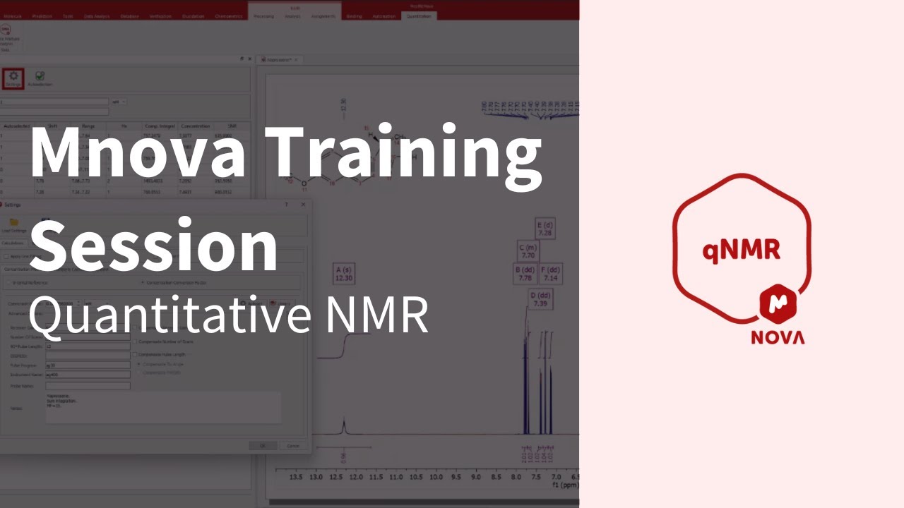 Mnova Training Session - Quantitative NMR