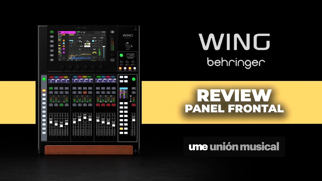 🎛 BEHRINGER Wing Compact | funciones del panel frontal y la pantalla táctil