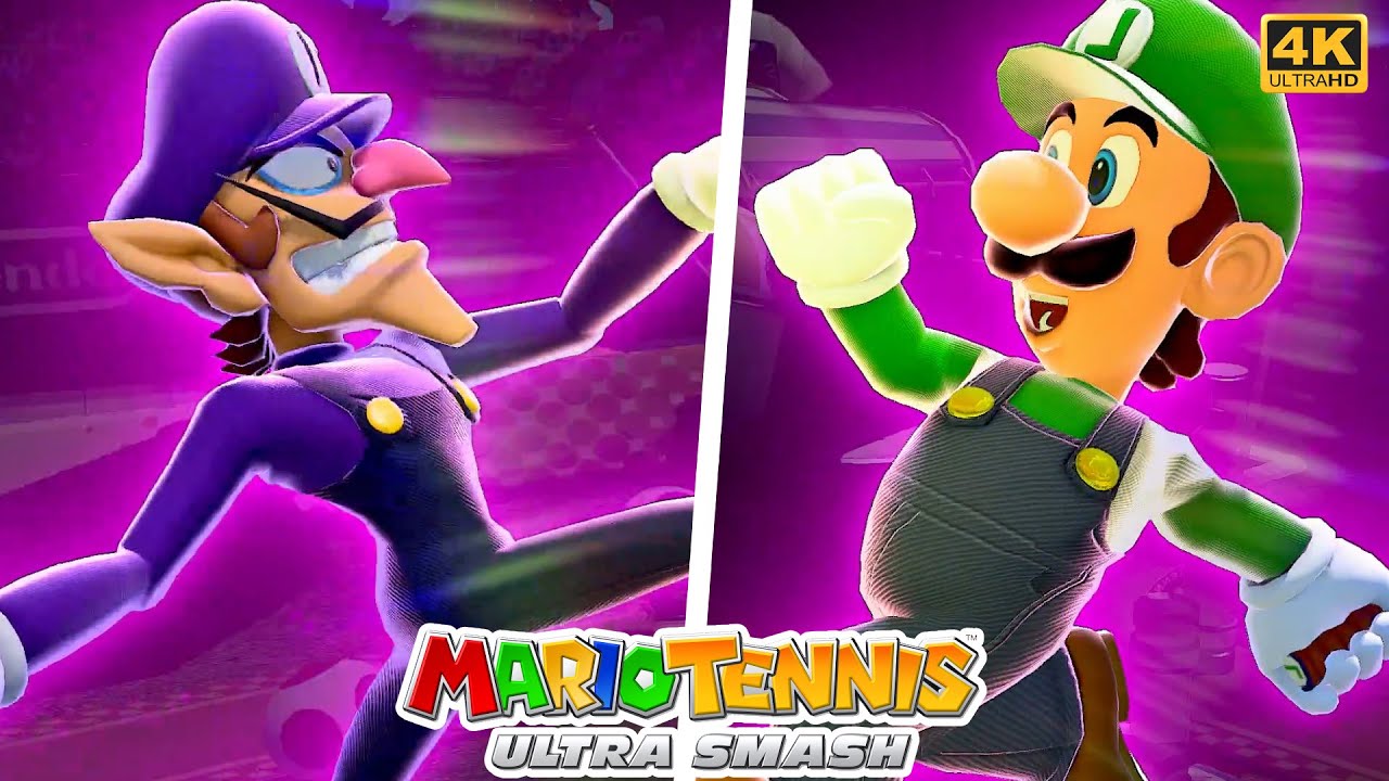 Luigi Waluigi Vs. Bowser Jr. Sprixie Princess - Mario Tennis: Ultra Smash