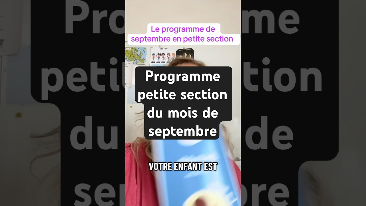📚✨ Voici le programme de Petite Section pour le mois de septembre !  #maternelle #petitesection
