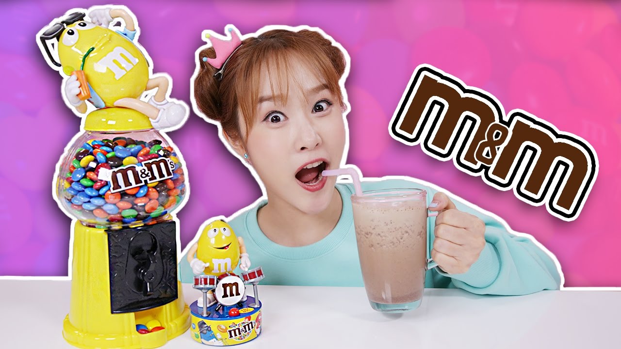 M&M 디스펜서와 락스타 놀이 [M&M 무지개 초코쥬스 만들기] 지니