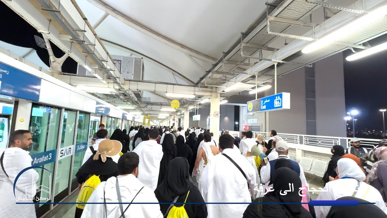 تفويج حجاج شركة الركن الخامس من منى الى عرفة لعام 1446 هـ