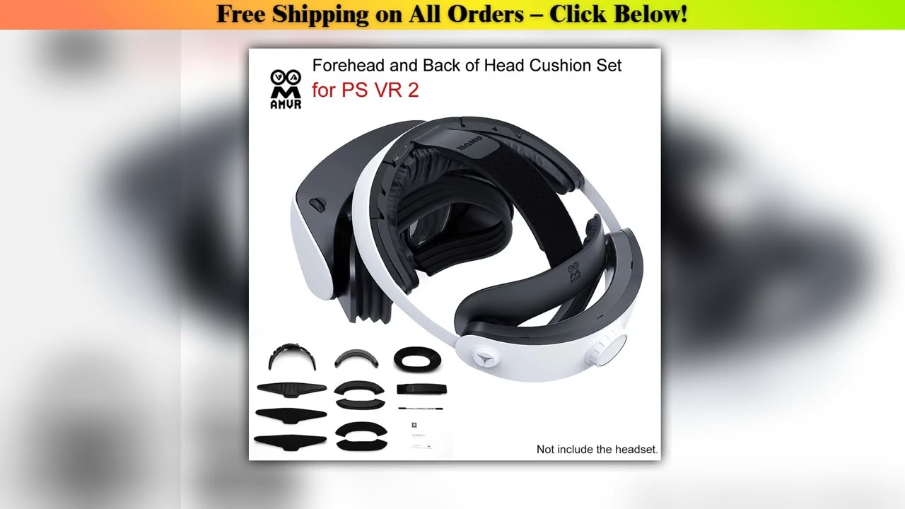 AMVR Comfort Kit for PS VR2 Forehead Support Pad Back Cushion Set Replacement Headset Part VR
