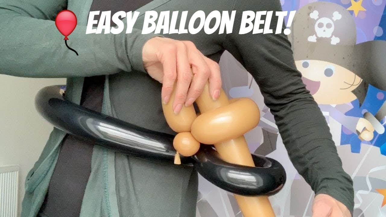 Quick & easy balloon BELT for swords 🎈