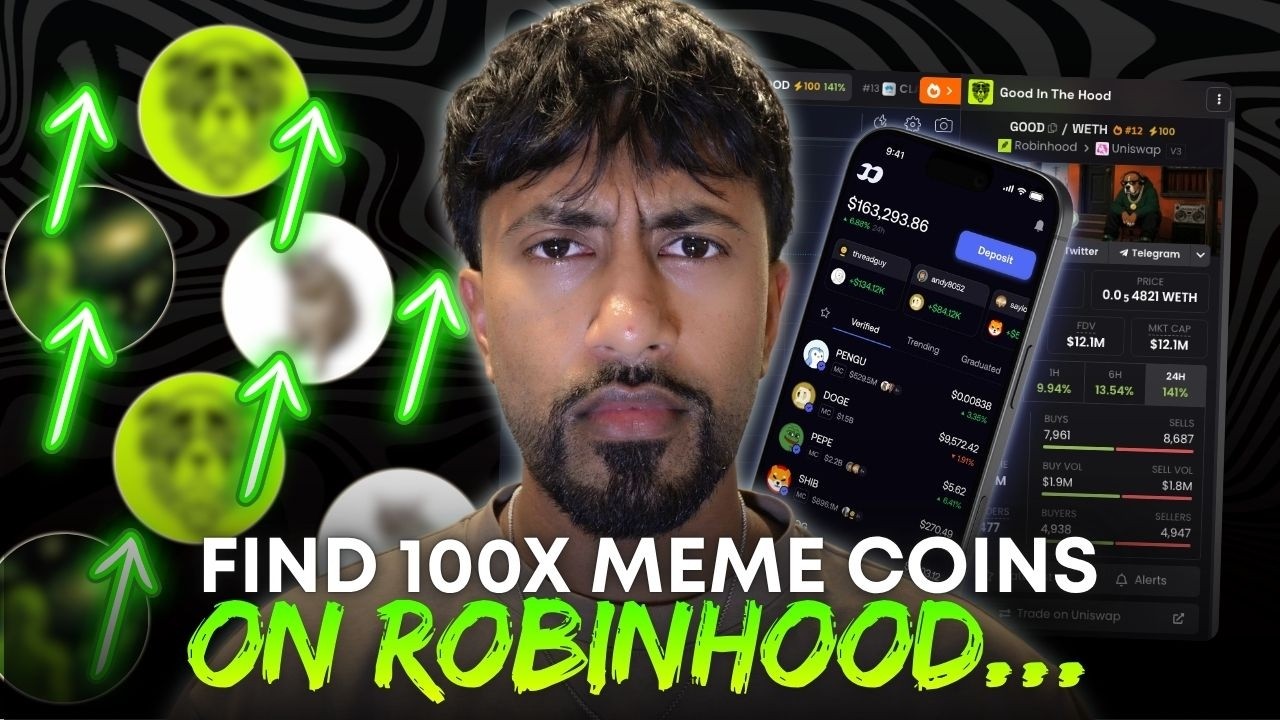 Как найти мем-коины на Robinhood на ранней стадии (стратегия 100Х)