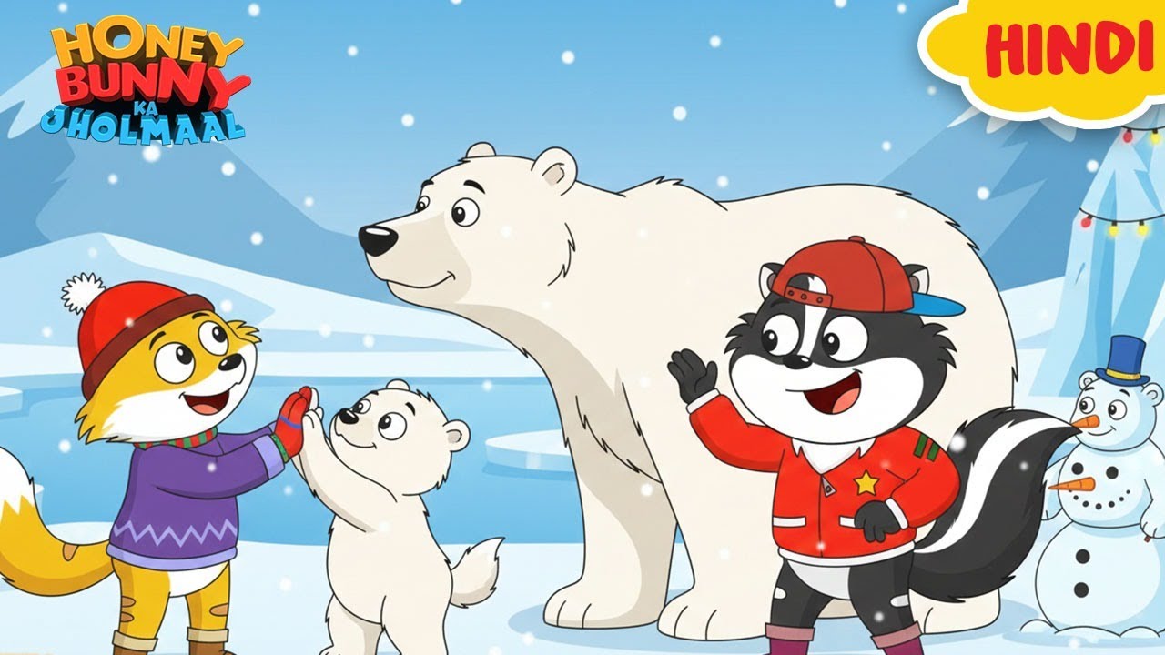 Honey Bunny ने बनाया Polar Bear को Friend | Cartoon For Kids | Gags In Hindi | Animated Stories