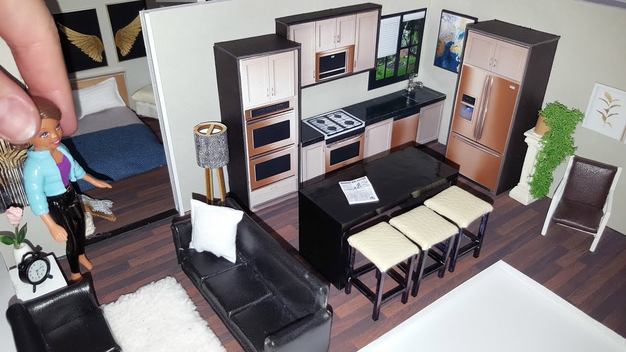DIY Modern Rose Gold Dollhouse