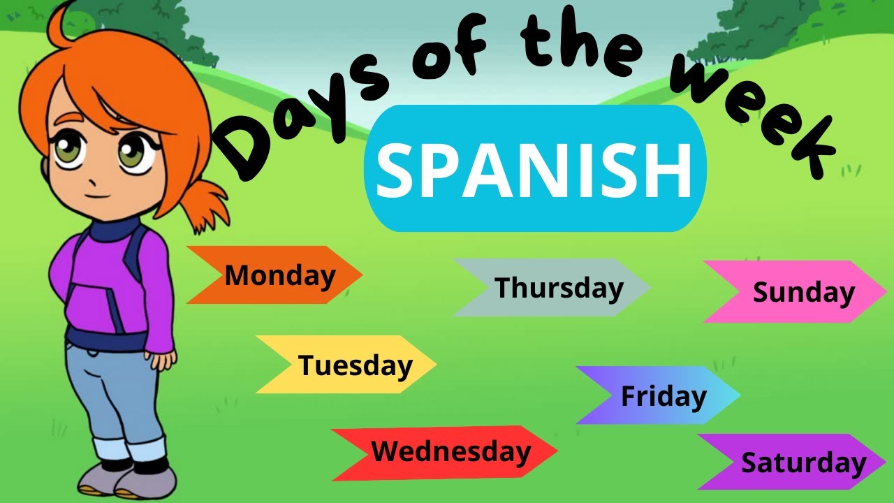 Days of the week in Spanish for children