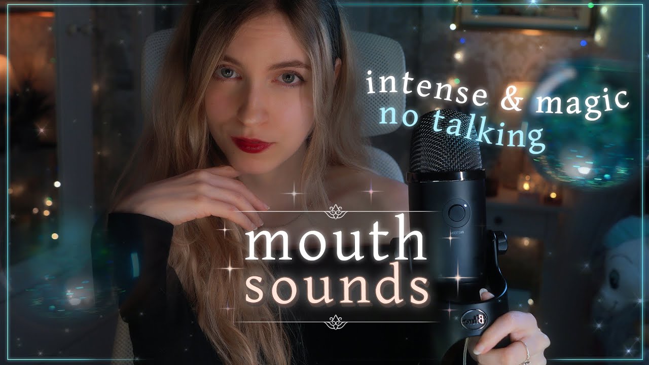 ASMR LAYERED MOUTH SOUNDS: Интенсивный, щекочущий, с водой и визуальными эффектами✨(no talking)