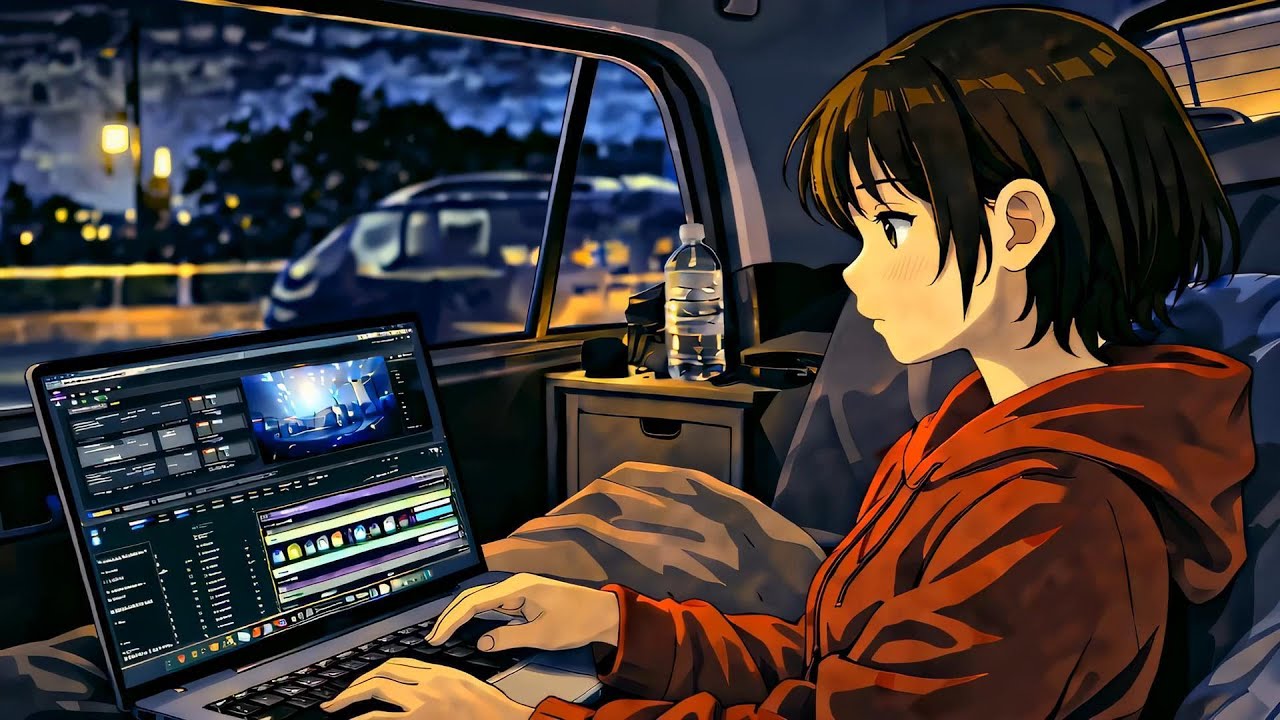 【集中BGM】車の中の小さな書斎、静かな夜の作業時間 – LoFi Car Workspace Deep Focus Lofi / Night Work / Minimal Beats