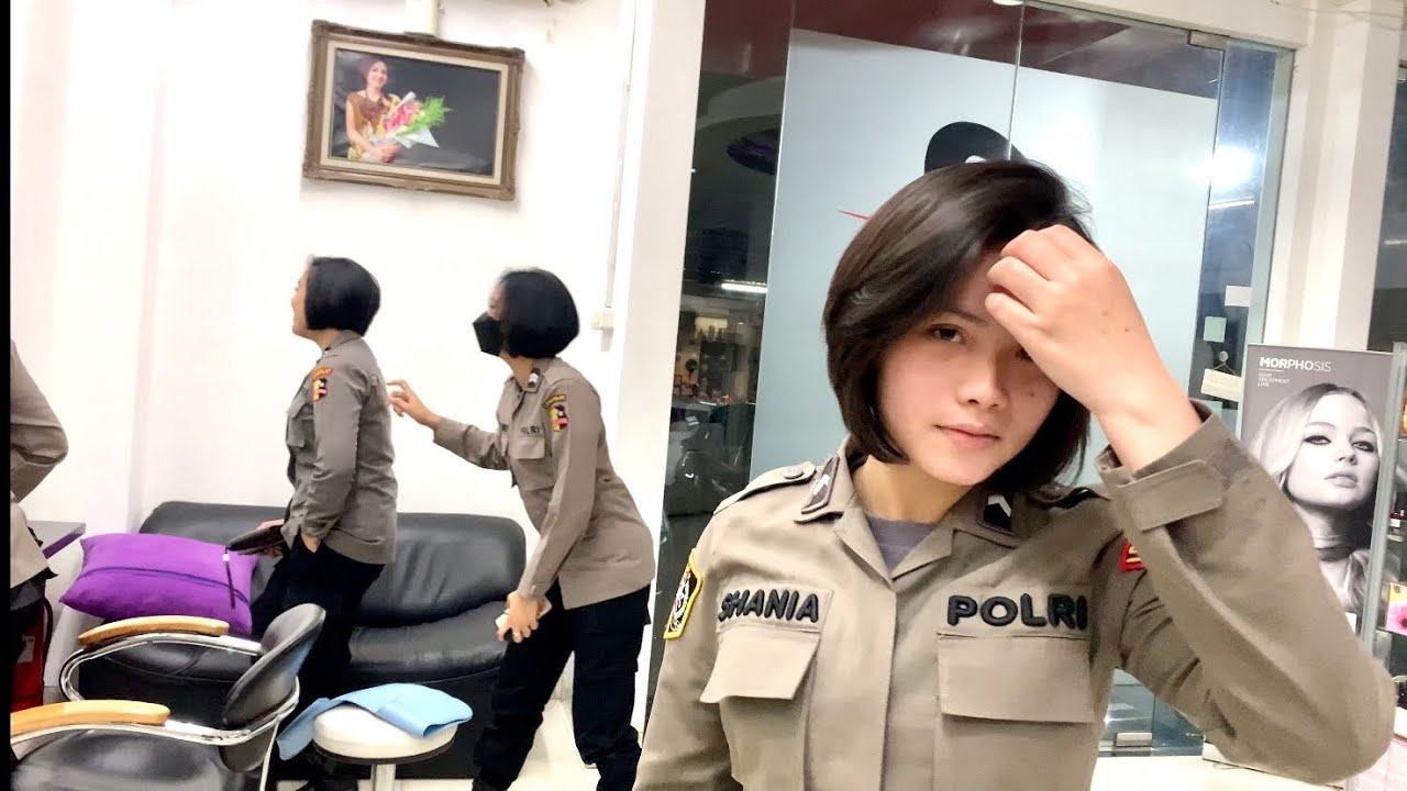 MODEL RAMBUT POLWAN | Bob hairstyle | Short Hairstyle | Rambut Bob Polwan | Polwan cantik 😍