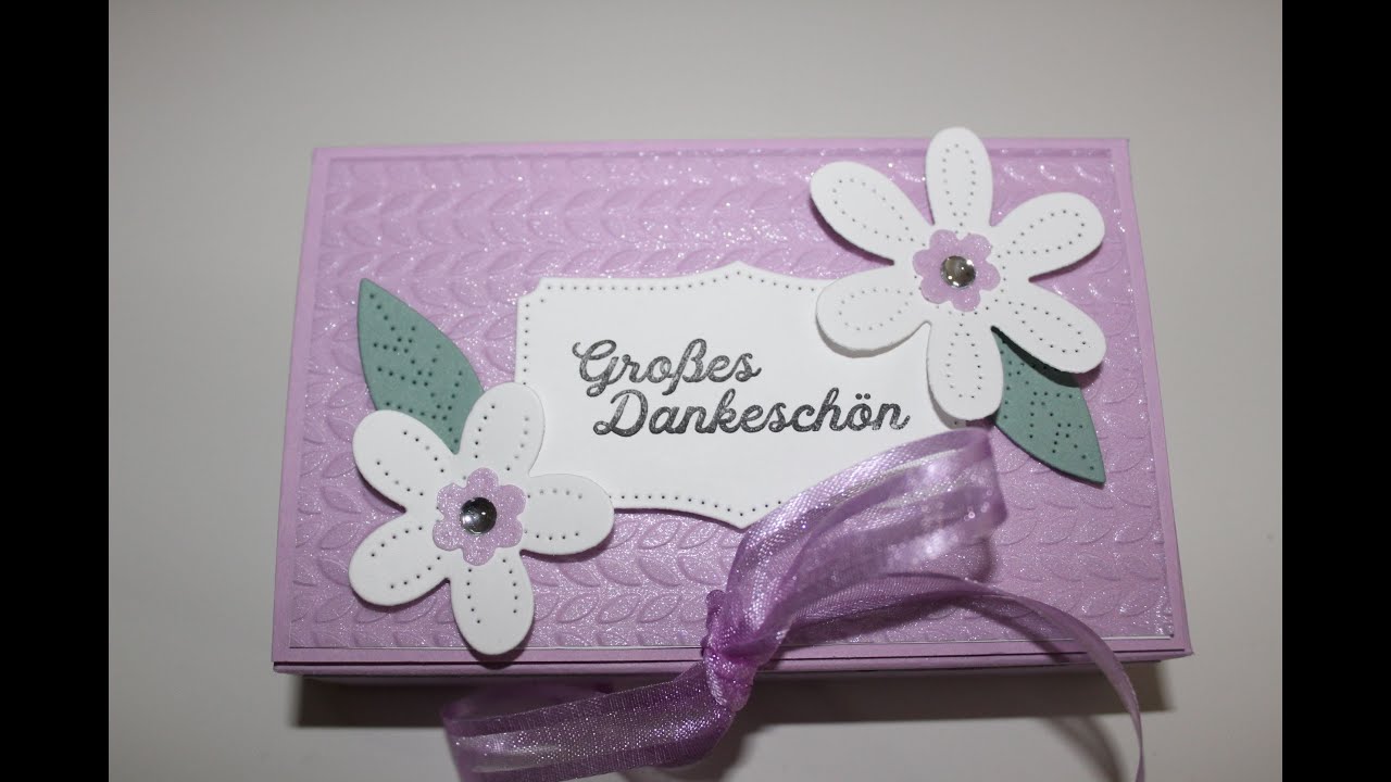 Geschenkschachtel mit Sichtfenster aus einem DIN A4 Bogen mit Produkten von Stampin` UP!