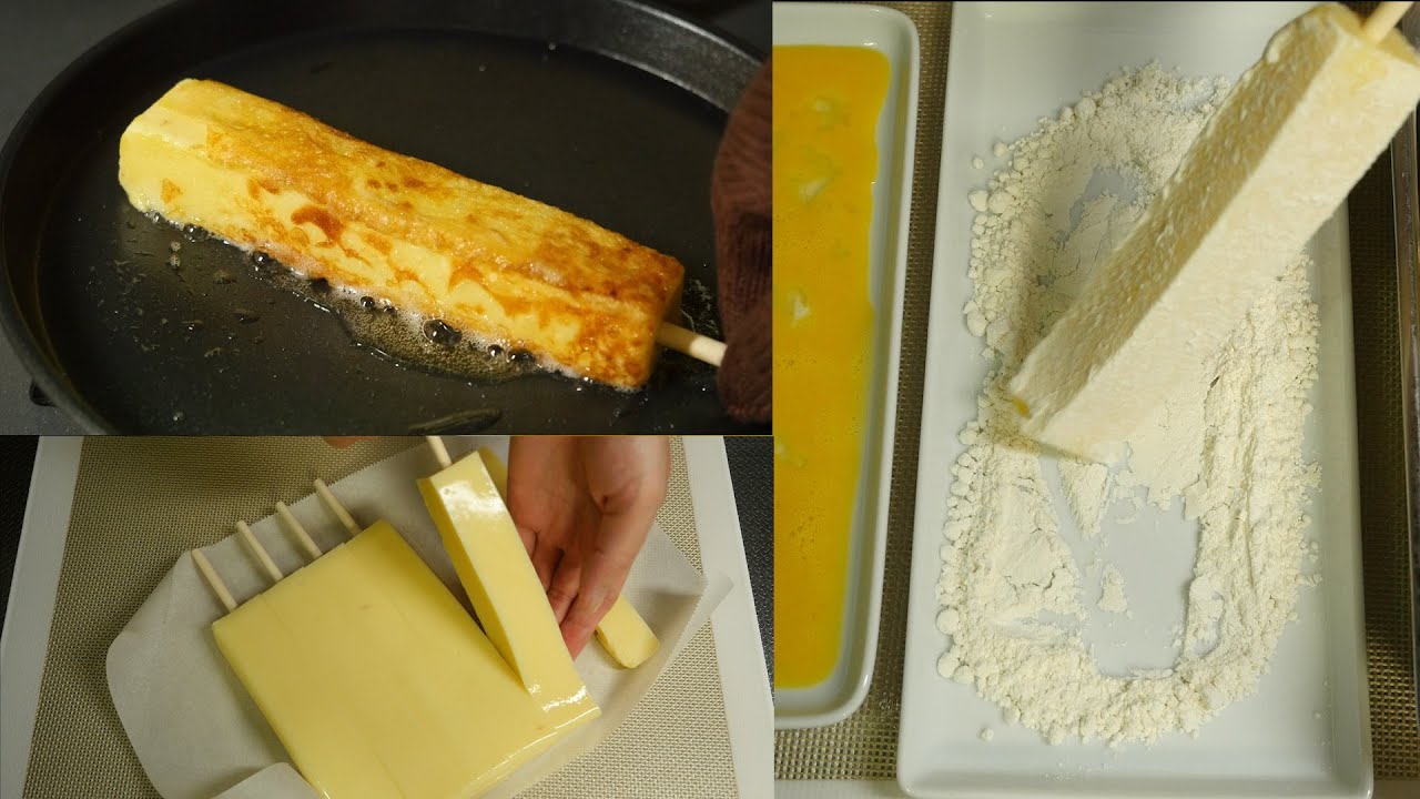 How to make Leche Frita Fried Milk street food style 揚げた牛乳 レチェ・フリータの作り方 屋台風