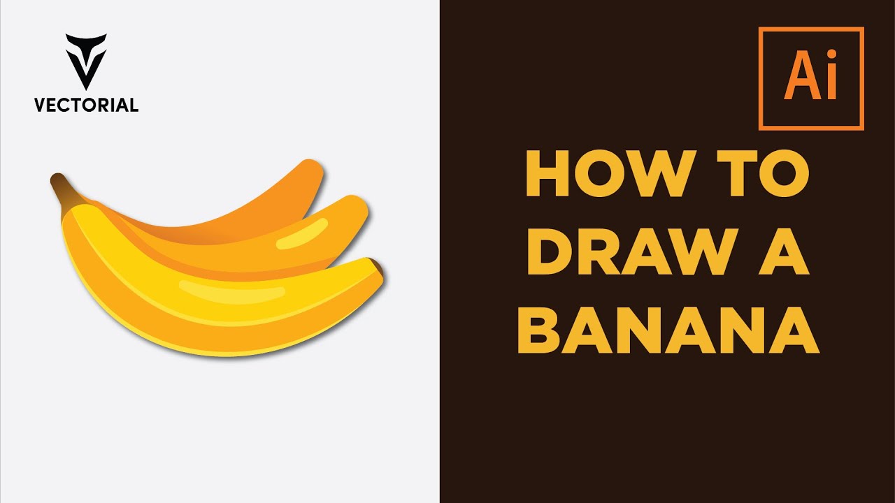 How to draw a banana in Adobe Illustrator