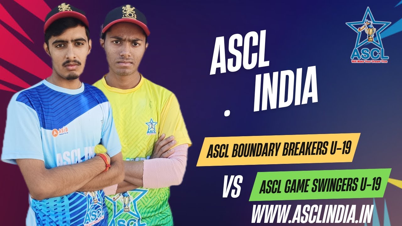 Live Match |   Ascl Game Swingers U-19  vs Ascl Boundary Breakers U-19 Match-1 @asclindia ​ ​