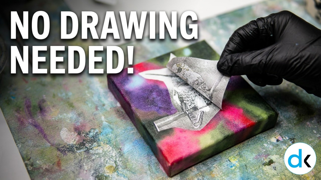 No Drawing needed to Paint a hummingbird 5