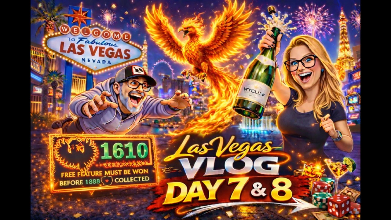 Day 7 & 8/We go BIG & chase the Phoenix Link counter @ $10 per spin/Bellagio Conservatory/BIG FINALE