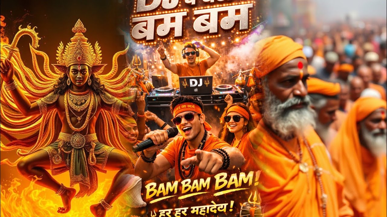 DJ पे बजे बम बम,सड़क पे नाचे हम हम!भोले का नाम है दम दम,दिल बोले सिर्फ बम बम!
