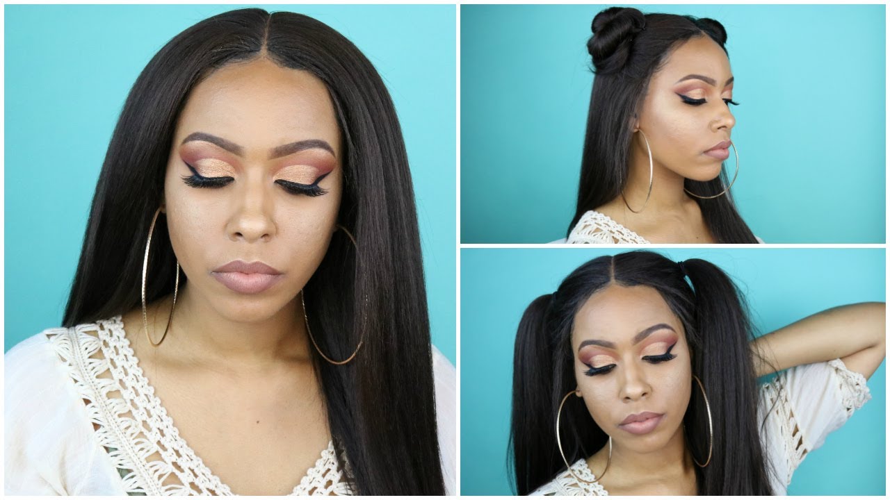 $48 | Outre Vixen 4 Way Part Blowout Straight Wig | Detailed Review + Styling | Samsbeauty.com