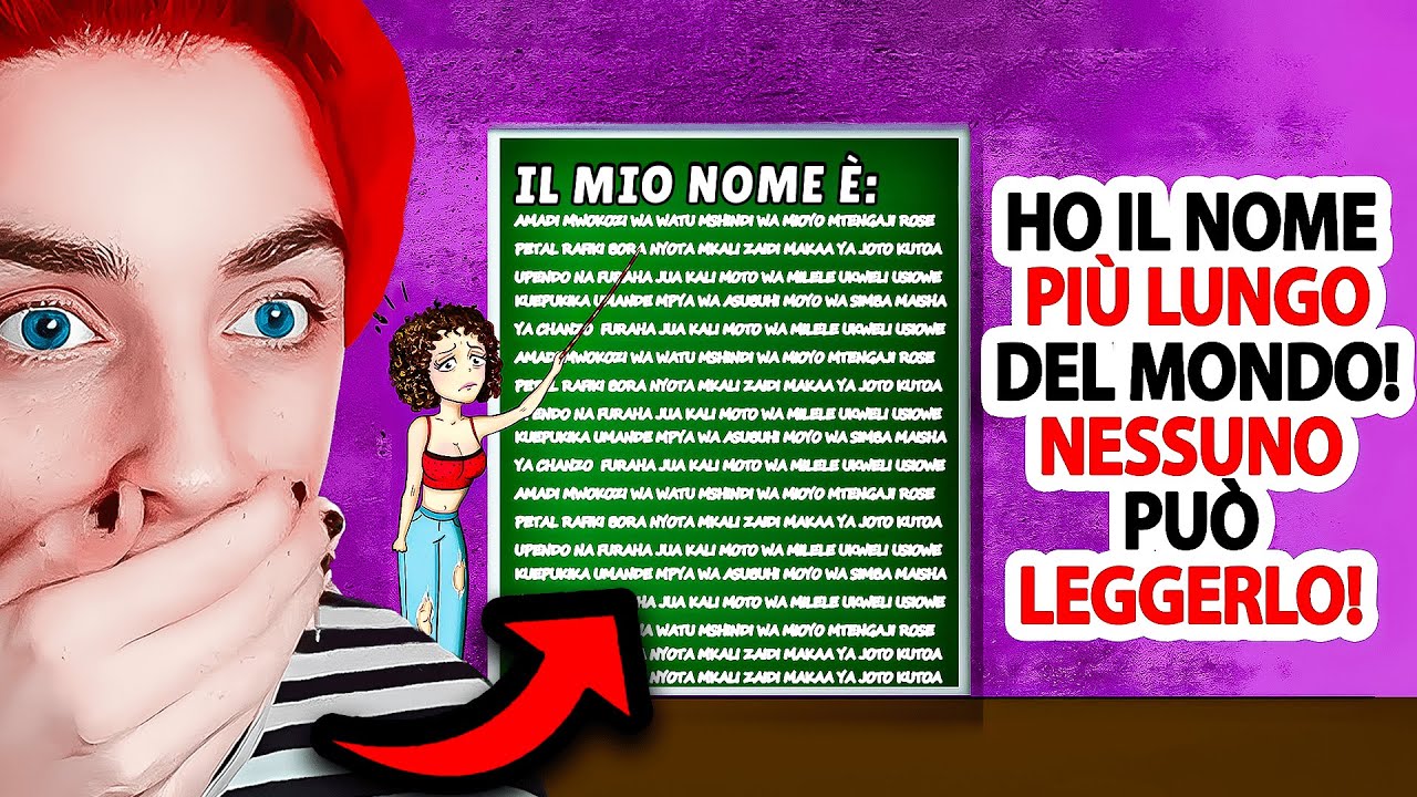 BAMBINA CON IL NOME PIU' LUNGO DEL MONDO..