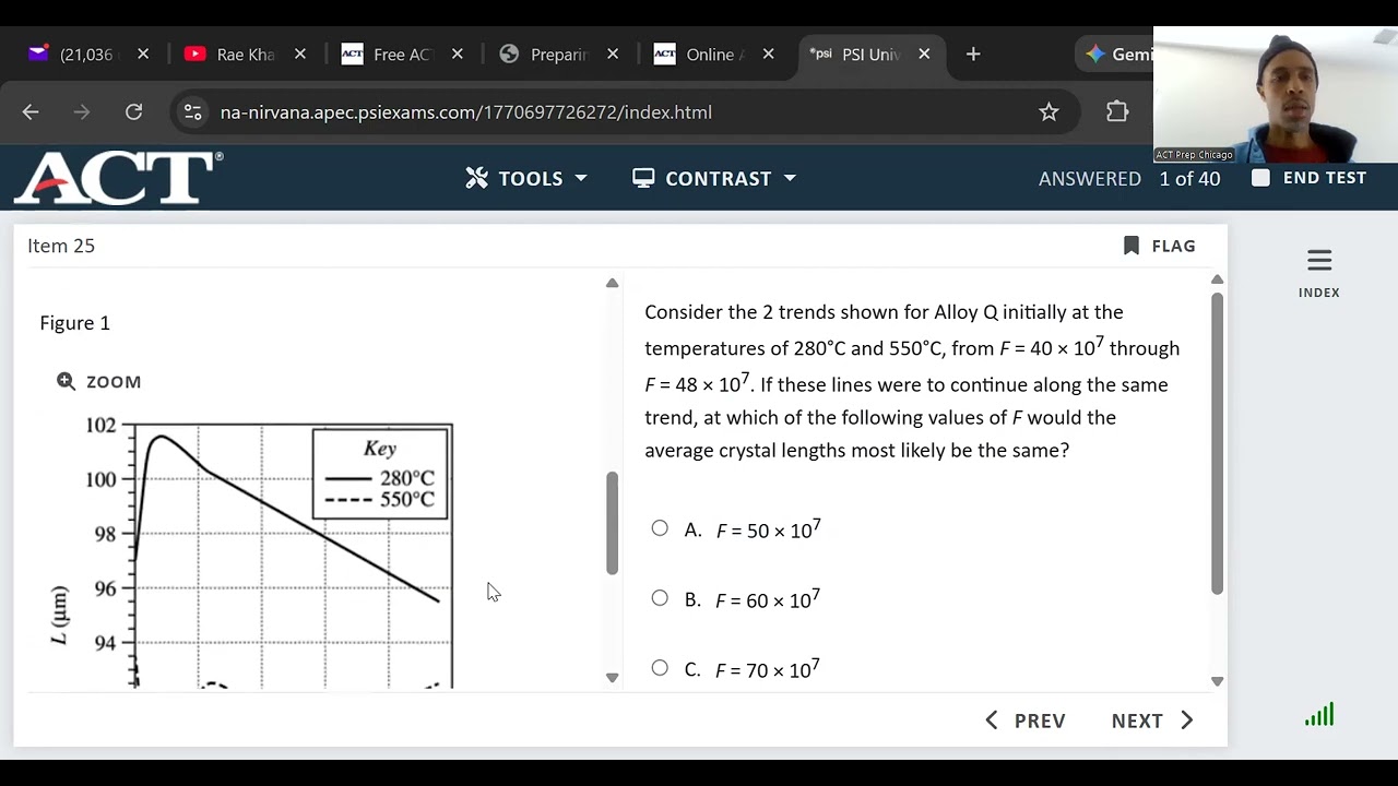ACT Online Practice Test 1 (Preparing for ACT 2025-6) - enhanced/digital/pdf - Science-part 2-#24-40