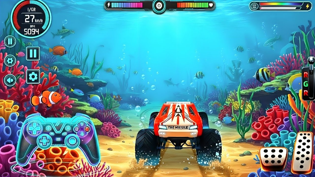 Impossible Mega Ramp Monster Truck | Extreme Car Stunt Simulator Gameplay