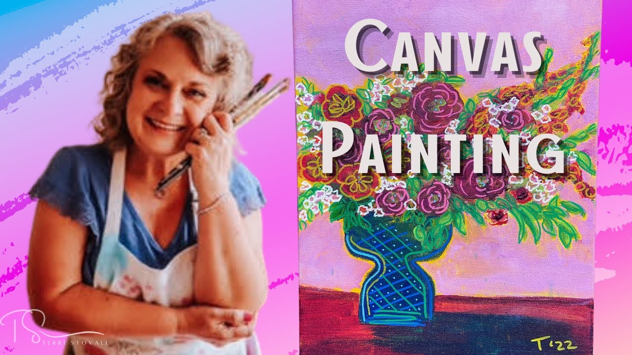 How to Paint Abstract Flowers on Canvas