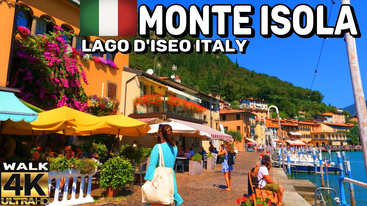 WALKING TOUR OF MONTE ISOLA , THE PEARL OF LAKE ISEO ITALY | 4K 60FPS