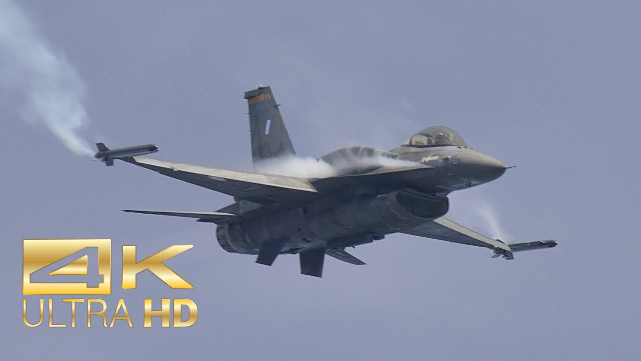 (4K) Lockheed Martin F-16CJ Fighting Falcon Hellenic AF flying Display Airpower 2022 Zeltweg LOXZ