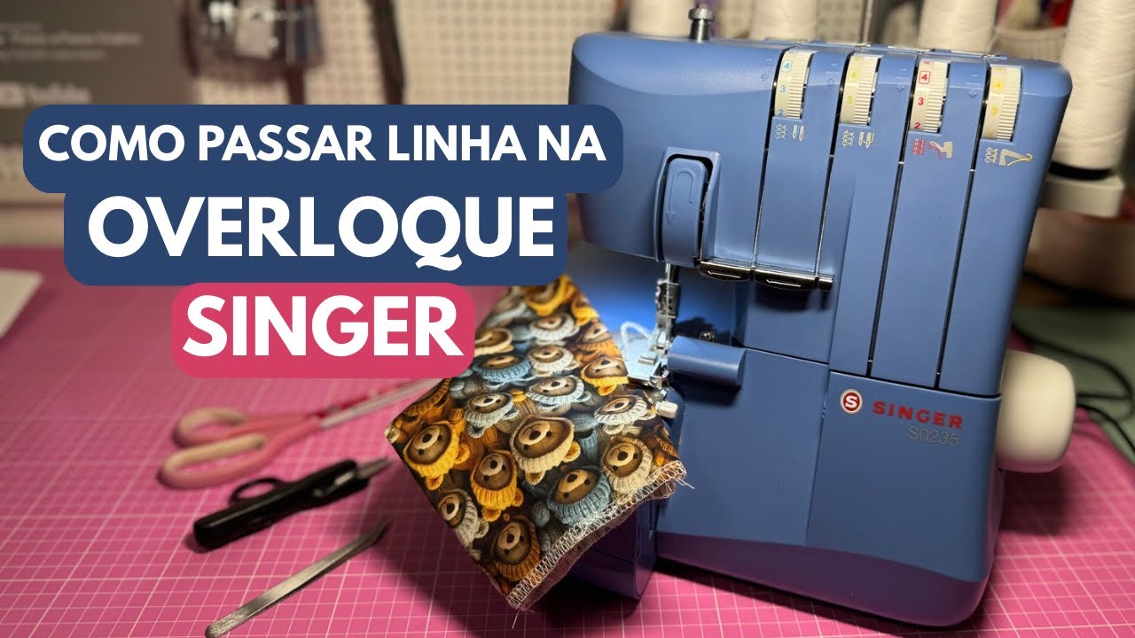Como passar linha na overloque Singer S0235