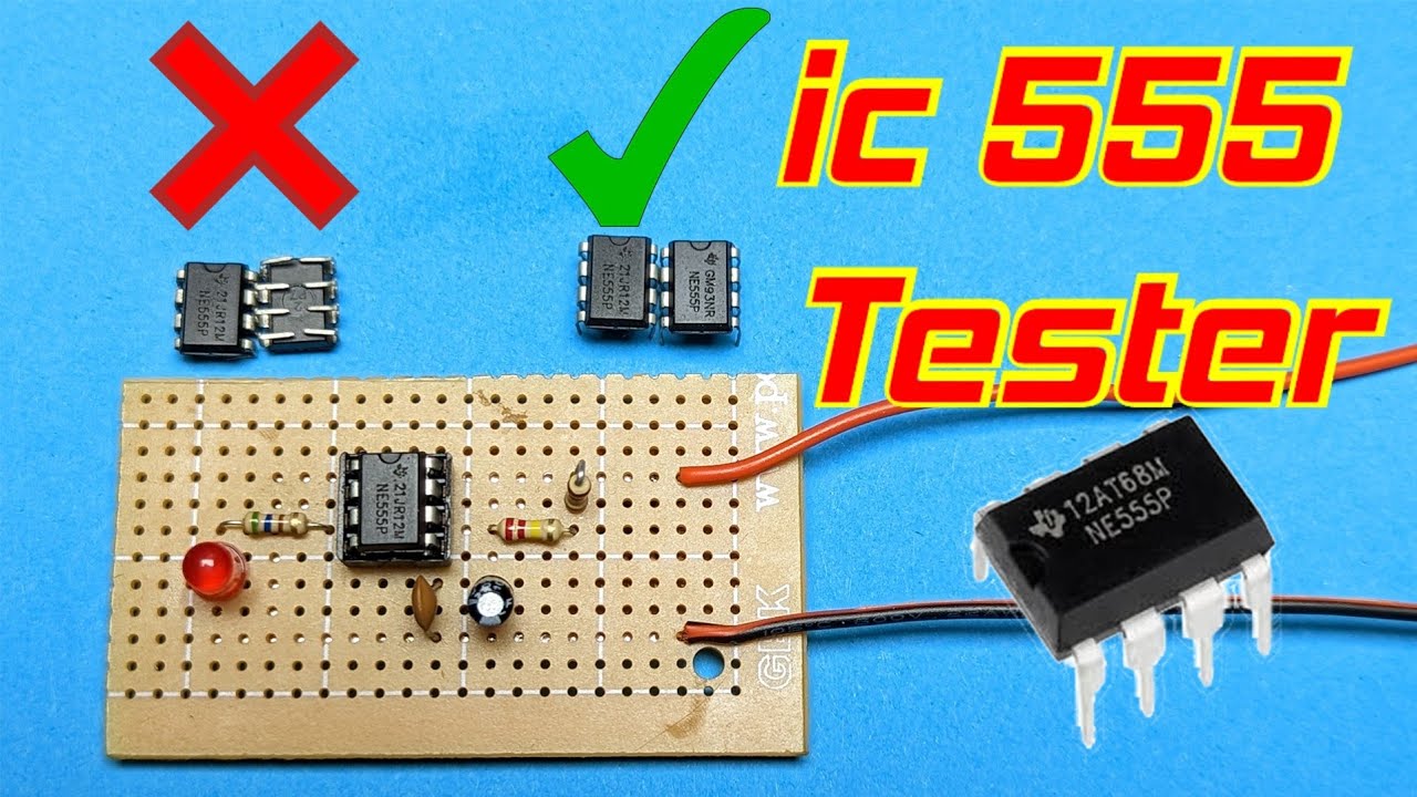 IC 555 Tester Circuit | 555 ic tester circuit diagram
