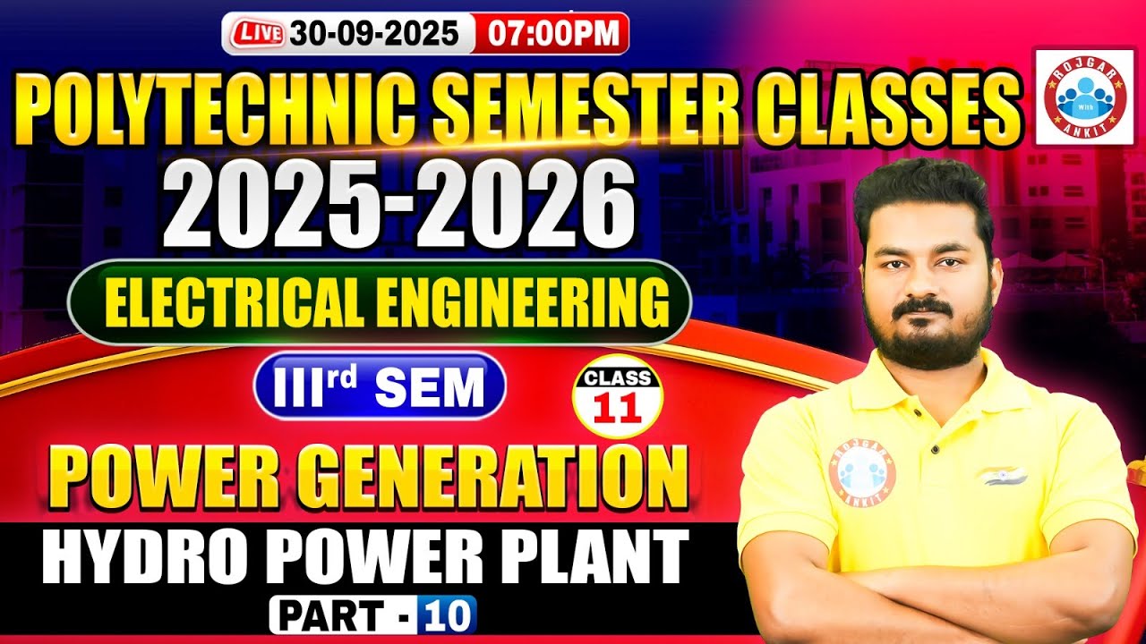 Polytechnic 3rd Semester Electrical Engineering | Power Generation | Hydro Power Plant #10 | BTEUP