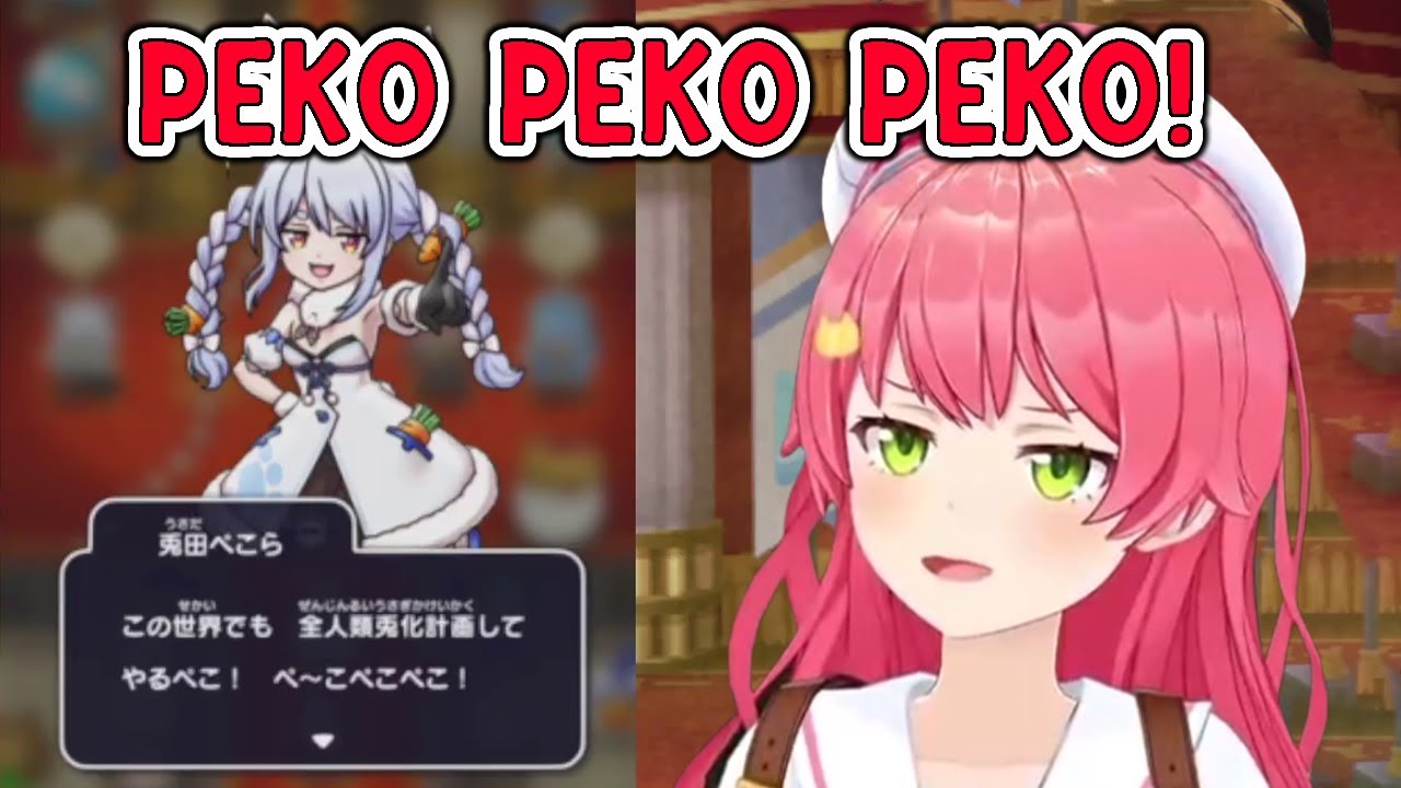 Brownie Pekora keeps coming after Miko makes fun of Pekora's laugh