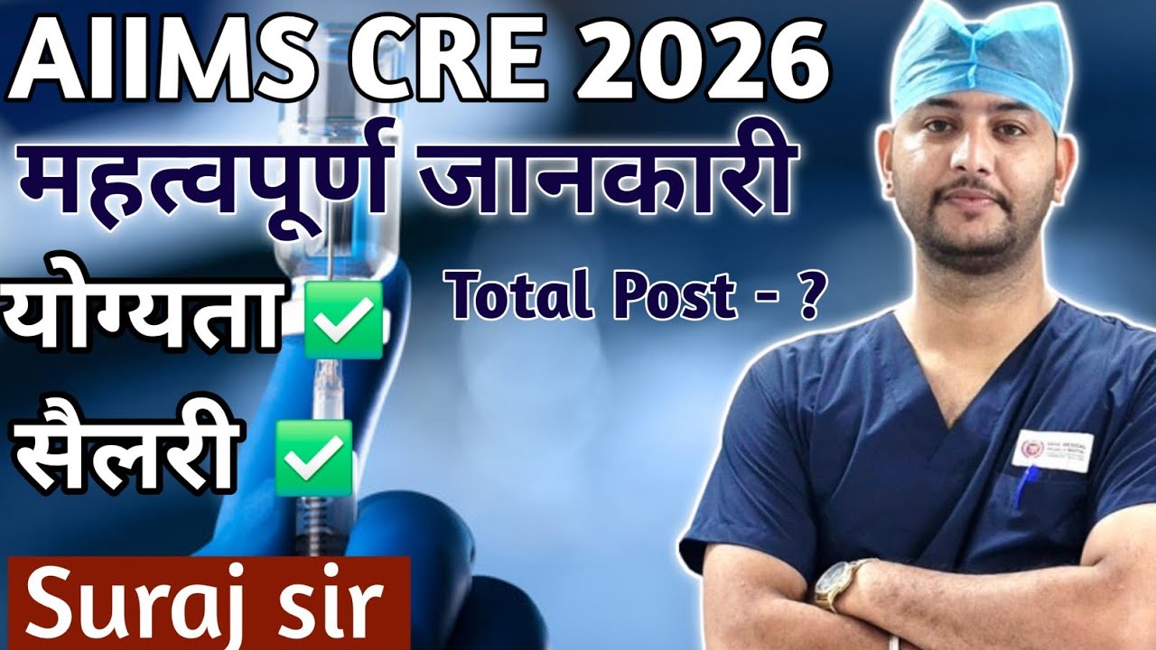 AIIMS CRE 2026 (CRE-4)/OT Technician latest vacancies 